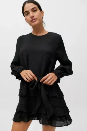 Cute Black Me Frill Mini Dress