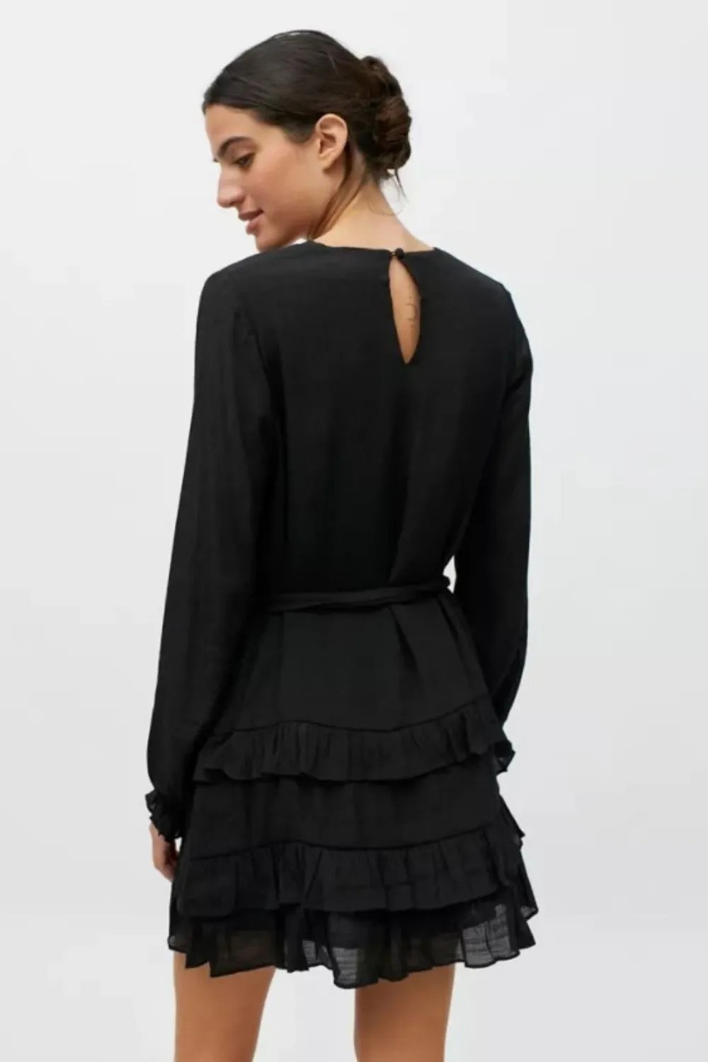 Cute Black Me Frill Mini Dress