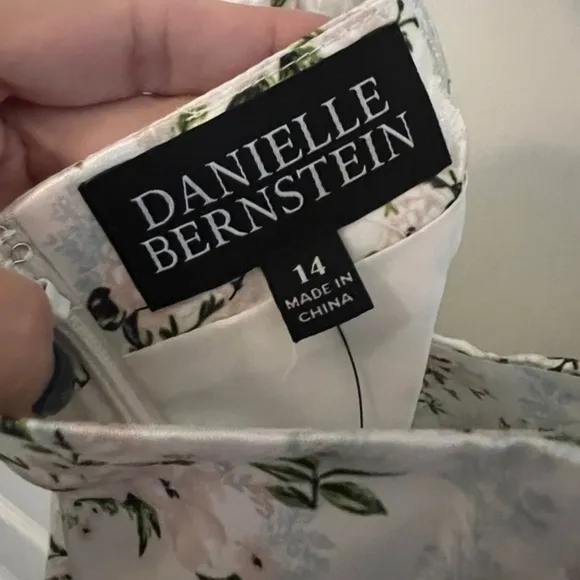 DANIELLE BERNSTEIN 14 White Floral Mini Dress WEWOREWHAT