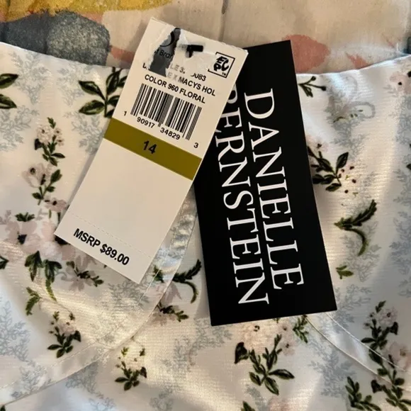 DANIELLE BERNSTEIN 14 White Floral Mini Dress WEWOREWHAT