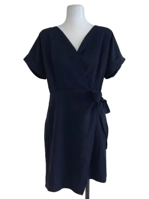 Dark Blue Wrap Dress