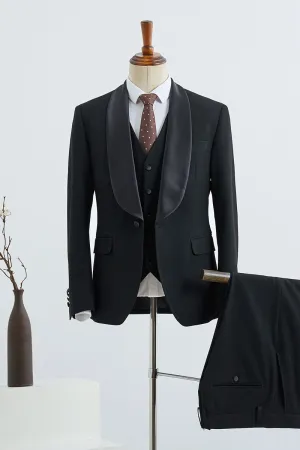 Decent Three-pieces Slim Fit Custom Wedding Suit For Grooms