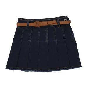 Denim Pleated Skirt with Belt 4.906