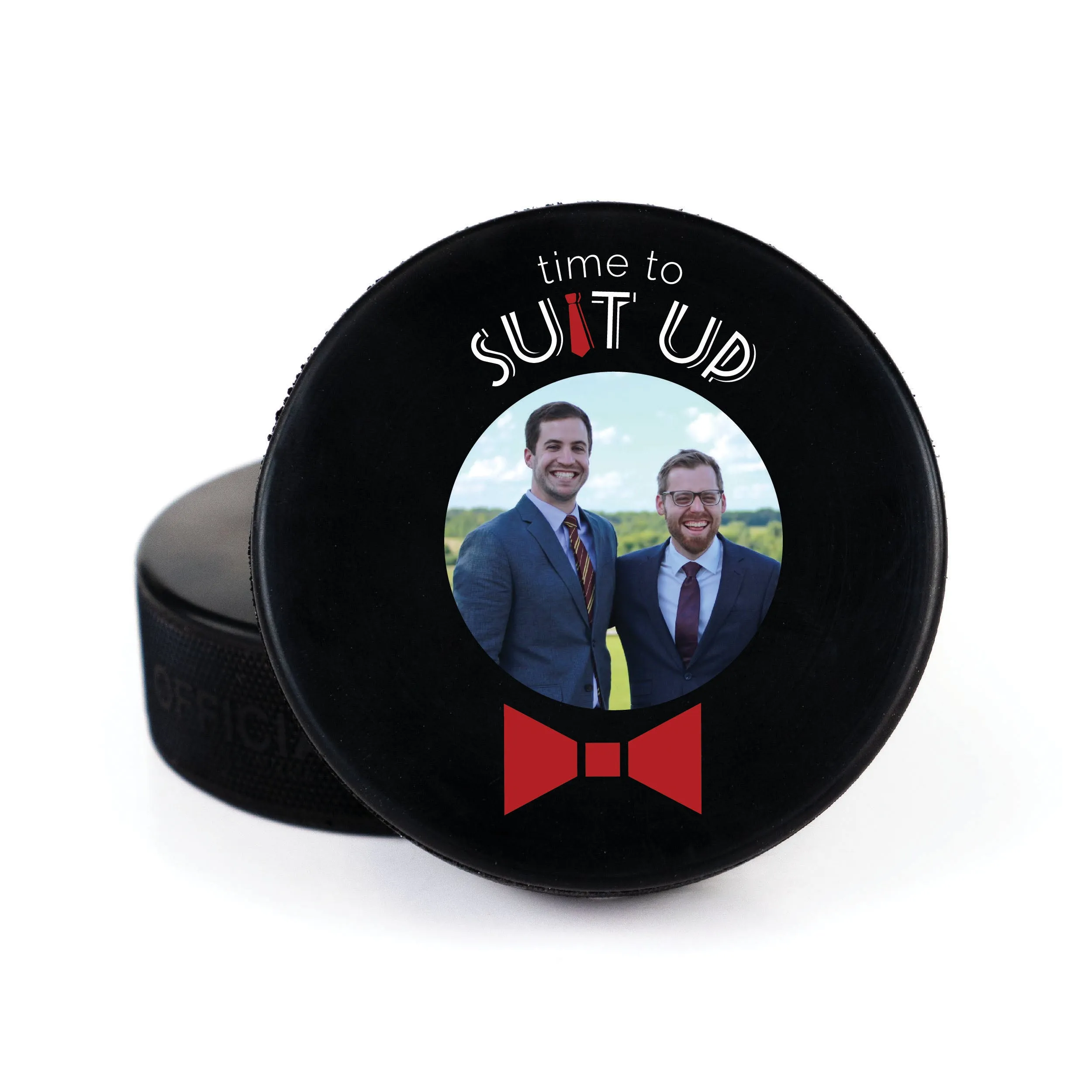 Diamond Name & Wedding Party Role, Printed Hockey Puck