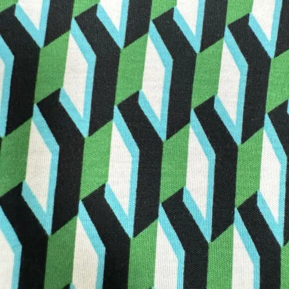 Diane Von Furstenberg DVF x Target Wrap Dress Arrow Geo Green Womens XS NEW
