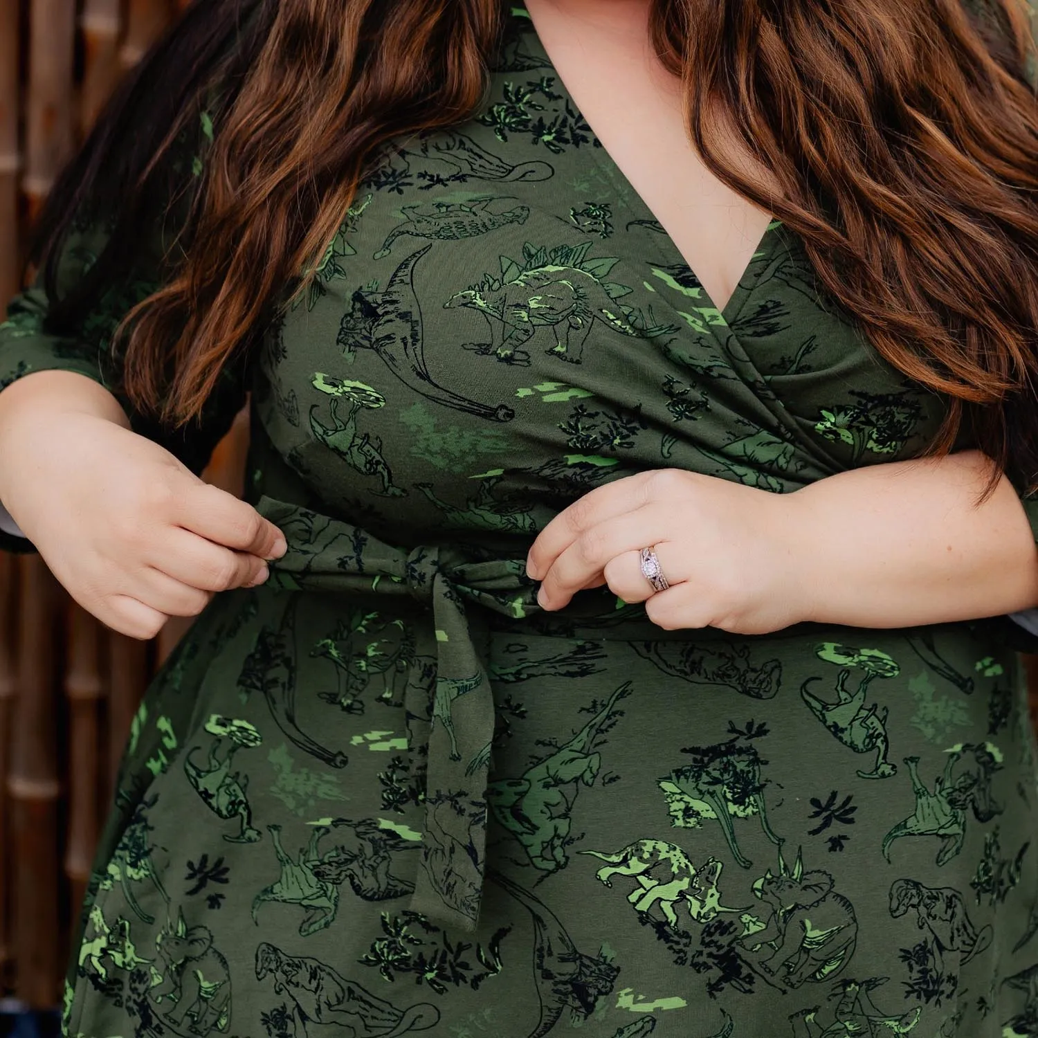 Dinosaur Wrap Dress - Brachio de Joy