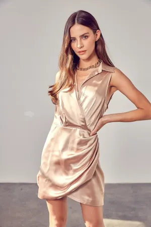 Do   Be Collection Junior Collar Wrap Dress