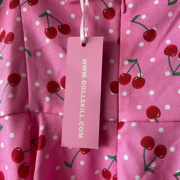Dolls Kill Sugar Thrillz Cherry Munroe Mini Dress Medium