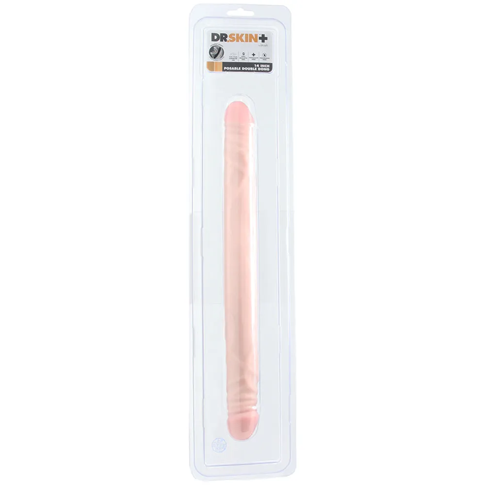 Dr. Skin  14 Inch Posable Silicone Double Dildo