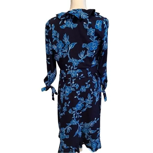 Draper James Geranium Floral Wrap Dress Size 2 Oversized