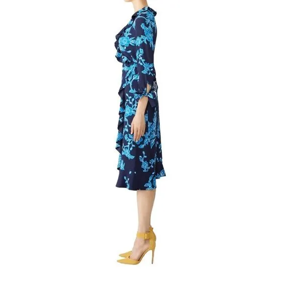 Draper James Geranium Floral Wrap Dress Size 2 Oversized