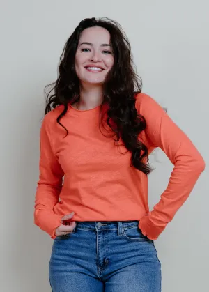 Draper Long Sleeve Top - Coral