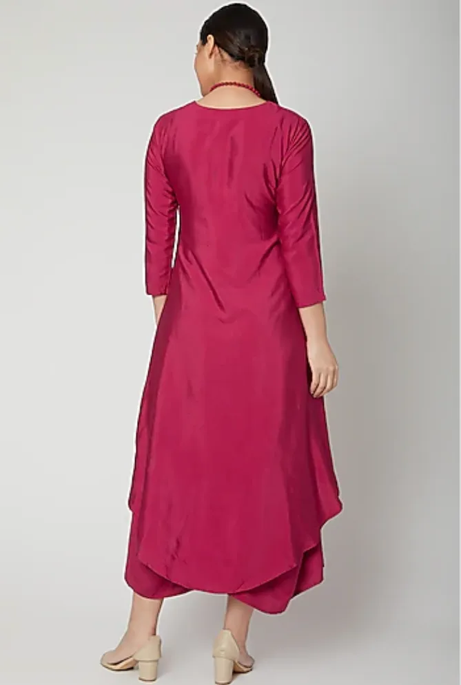 Dream- Hot Pink Indo-Western Cowl Dress