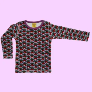 DUNS Radish Purple Heather - Velour Long Sleeve Top