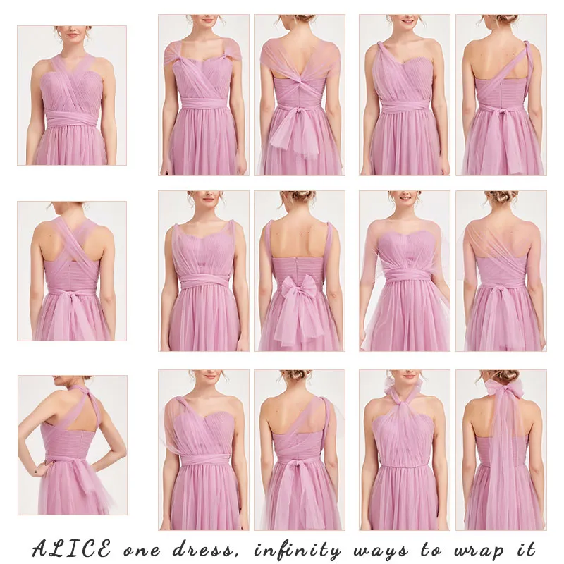 Dusty Pink MULTI WAY Tulle Bridesmaid Dress