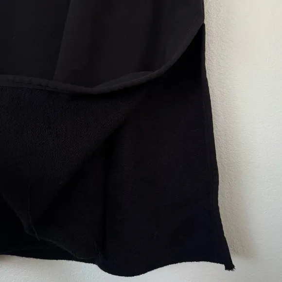 EILEEN FISHER 1X Organic Cotton French Terry A-Line Skirt in Black • Essential