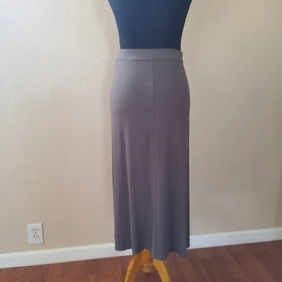 Eileen Fisher A-Line Midi Skirt XXS Grey
