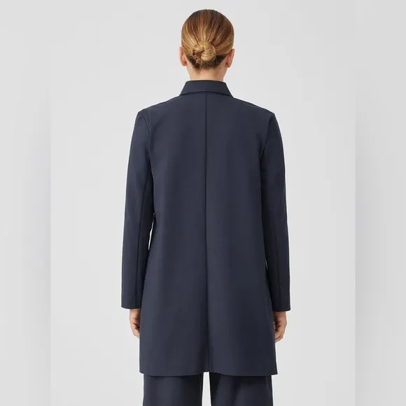 Eileen Fisher Organic Cotton Blend Ponte Long Blazer Petite Small