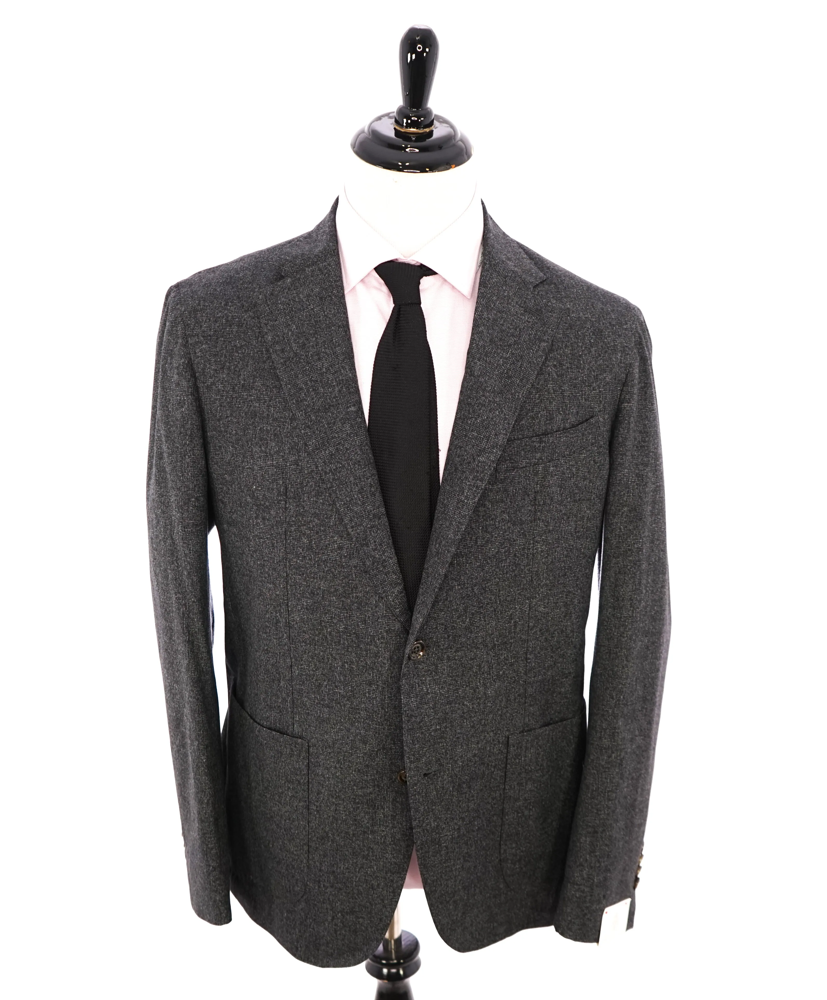 ELEVENTY -  "PREMIUM" Deconstructed Gray Melange Check WOOL/COTTON Suit - 46R
