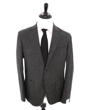 ELEVENTY -  "PREMIUM" Deconstructed Gray Melange Check WOOL/COTTON Suit - 46R