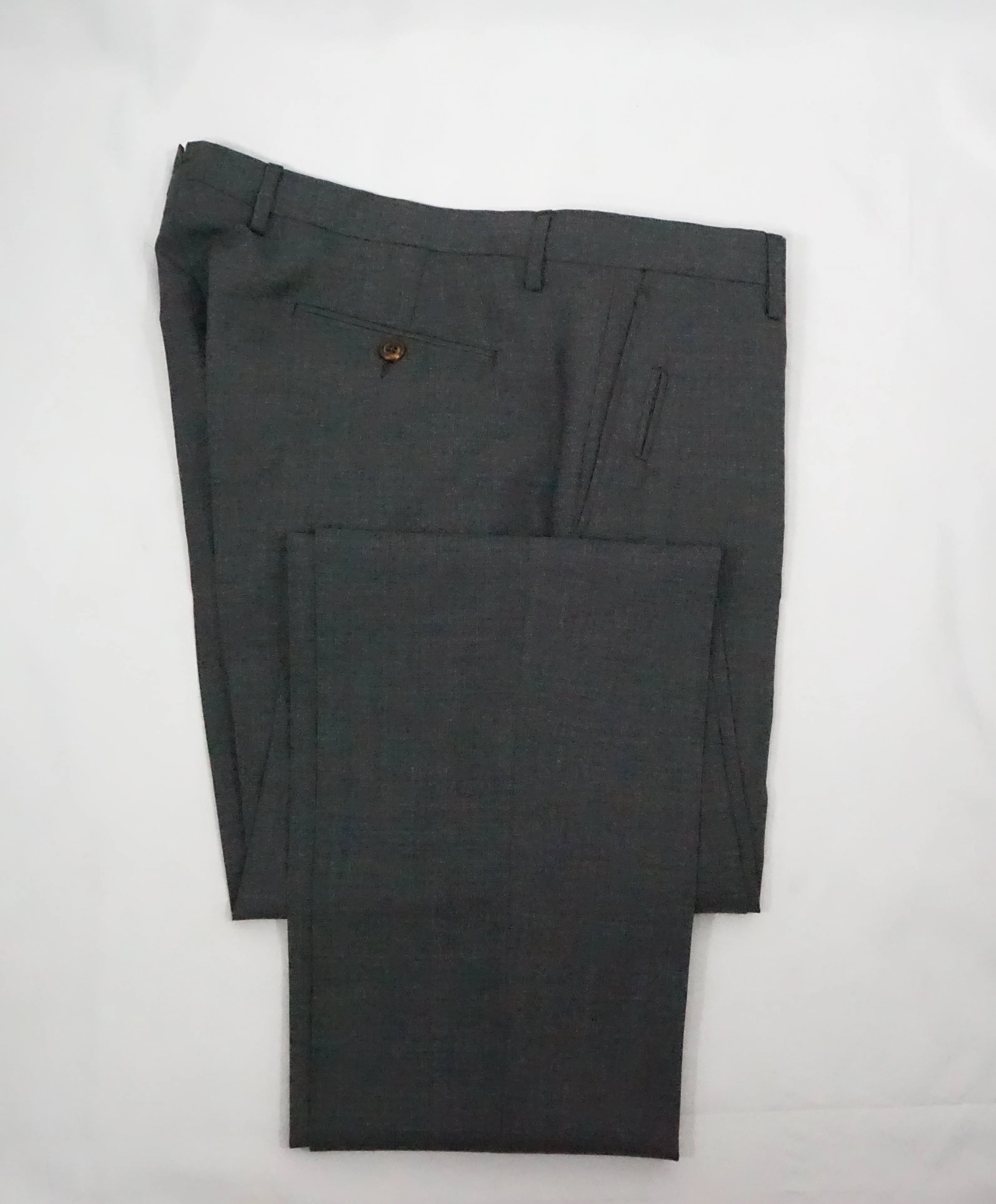 ELEVENTY - Semi-Lined Gray Suede Collar Notch Lapel Suit - 42R