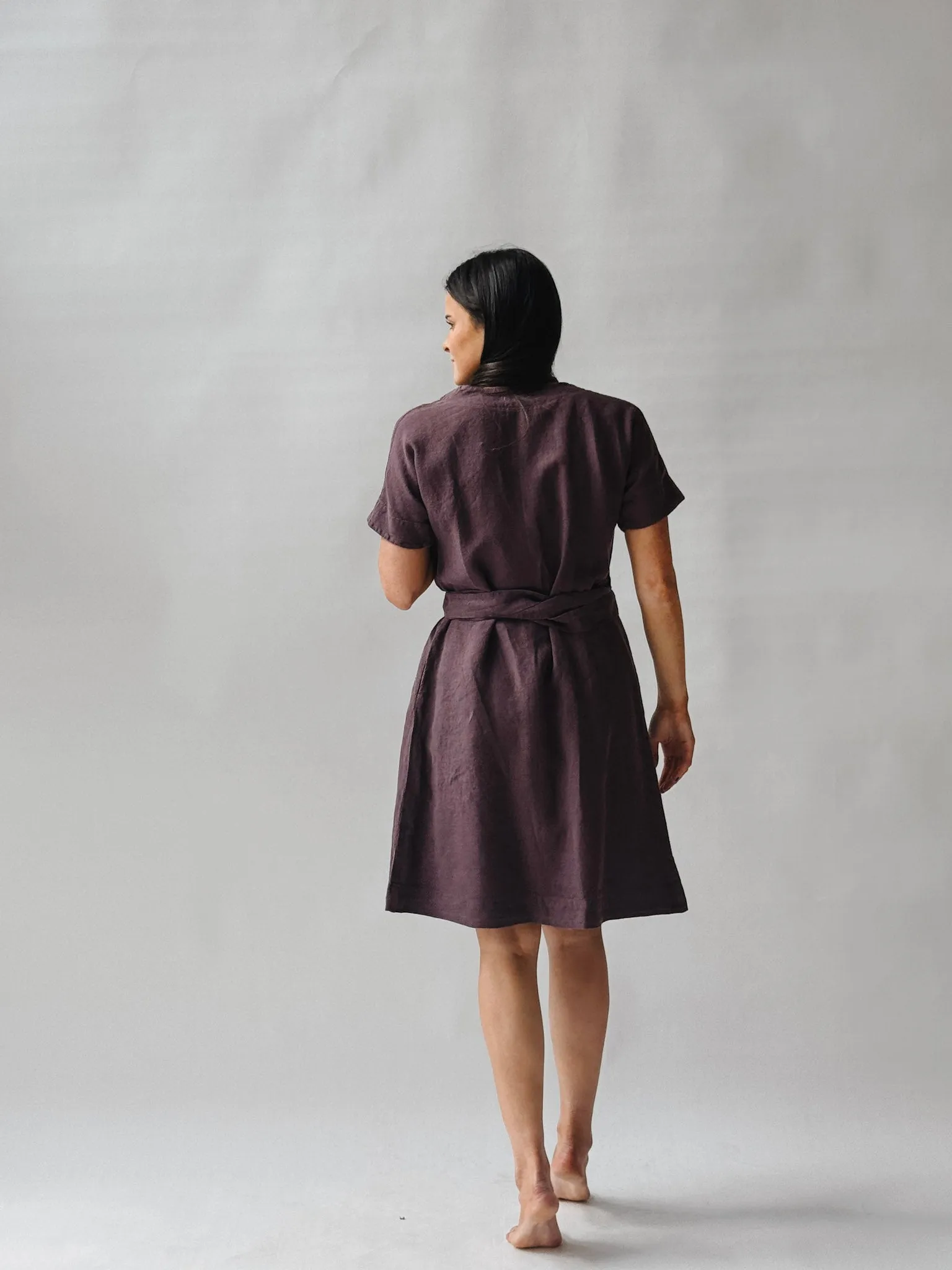 Eliana Linen Wrap Dress