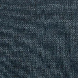 Ellison Skirted Ottoman - Navy Linen