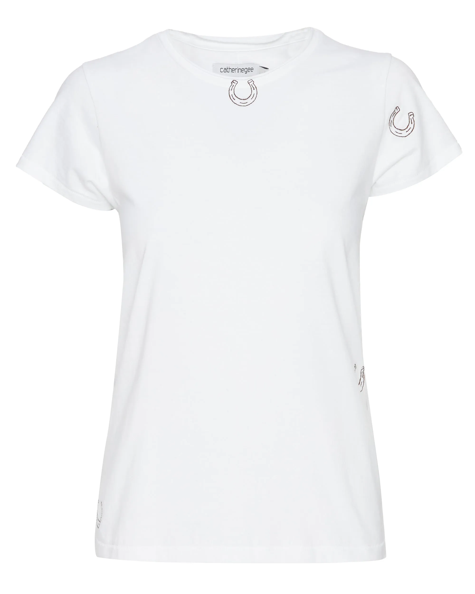 Embroidered Cotton T-Shirt in Horseshoe