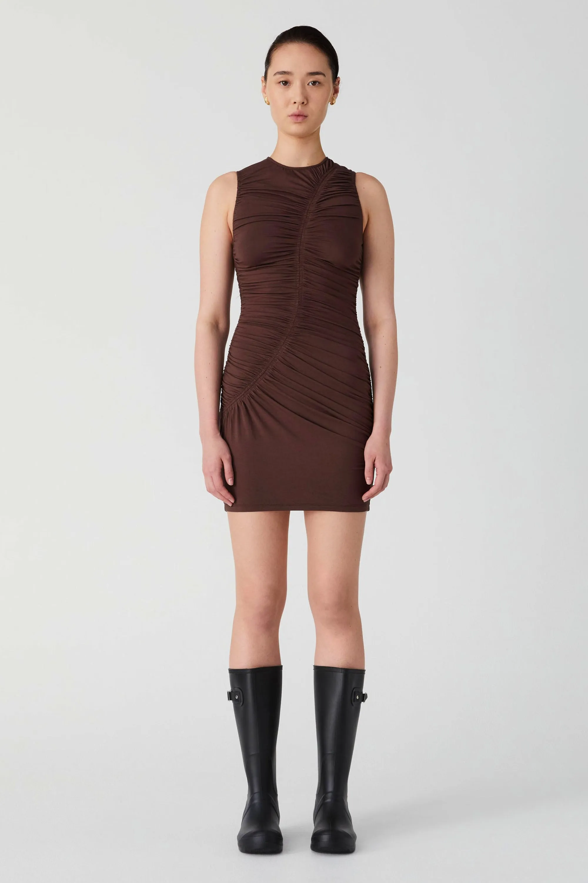 EMEROY MATTE JERSEY MINI DRESS