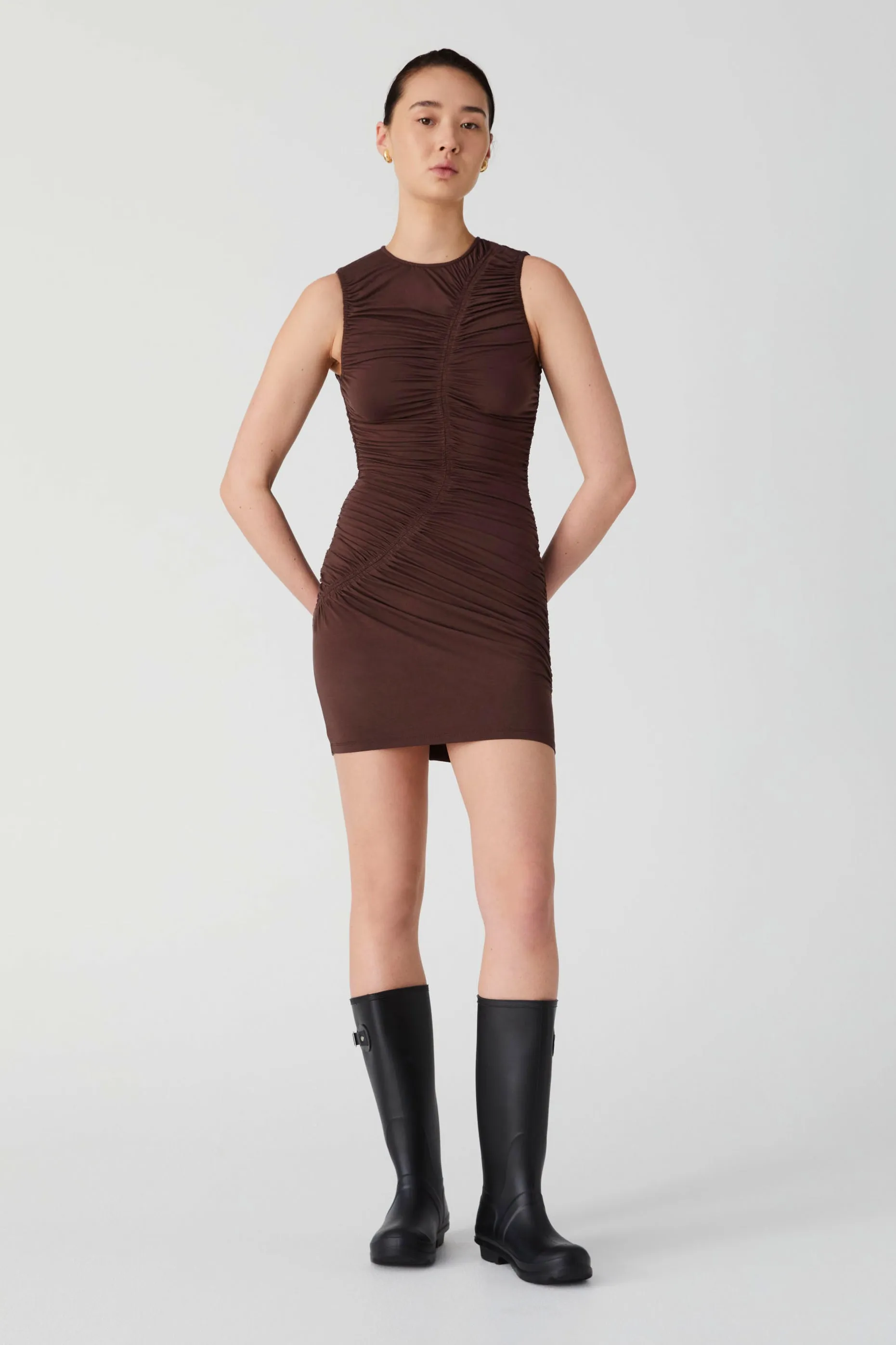 EMEROY MATTE JERSEY MINI DRESS
