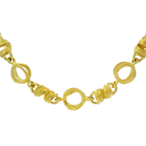 Estate Denise Roberge 22k Yellow Gold Fancy Alternating Link Chain