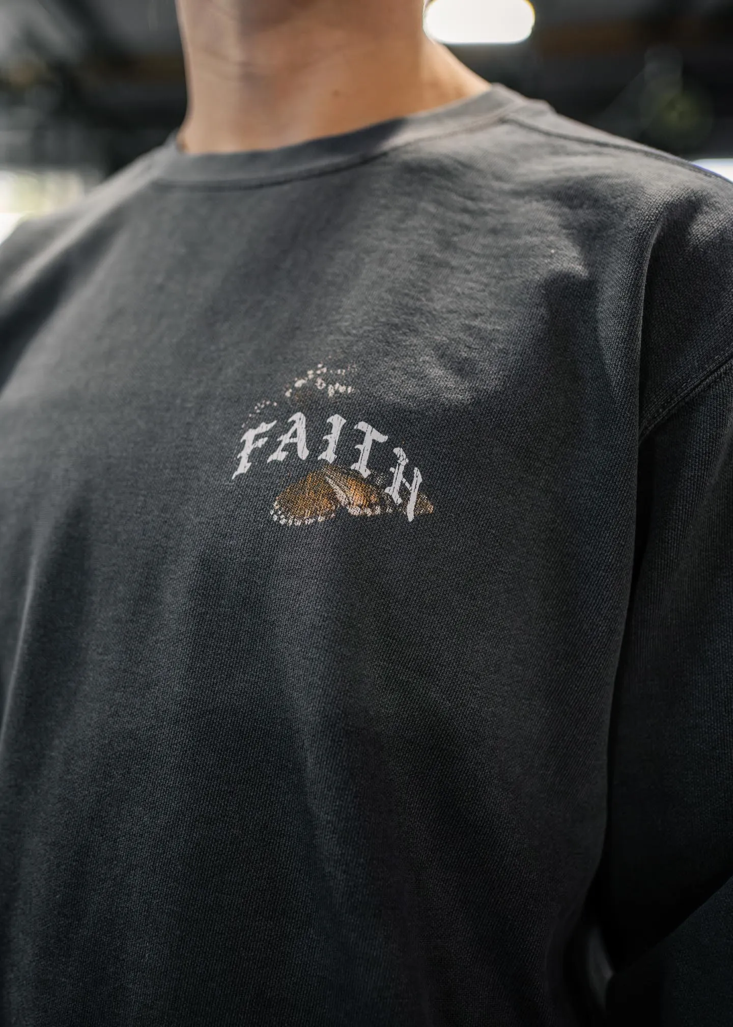 Faith Lion IV Butterflies Crewneck