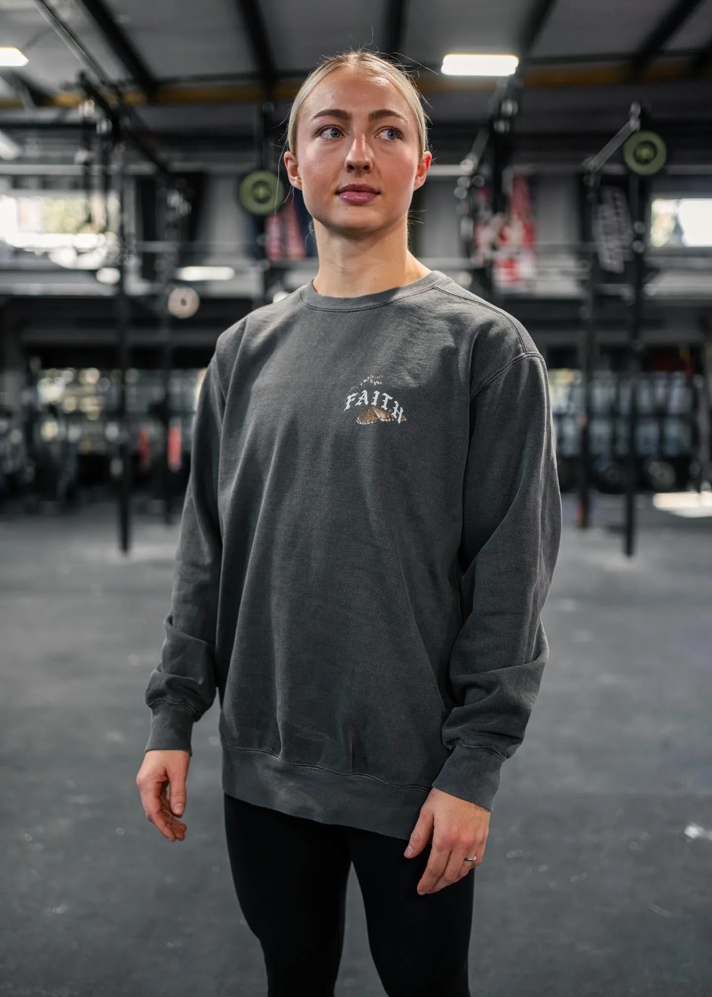 Faith Lion IV Butterflies Crewneck