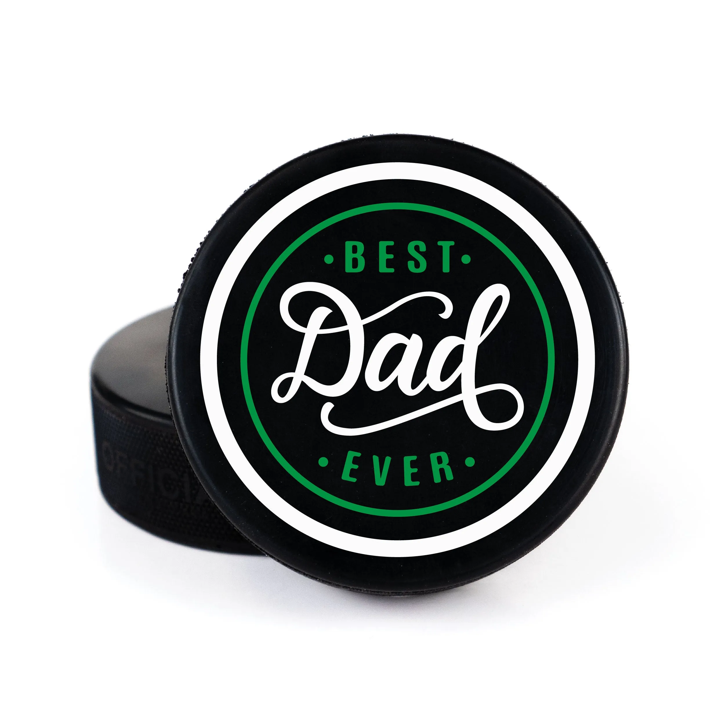Father's Day Line Message, Printed Hockey Puck
