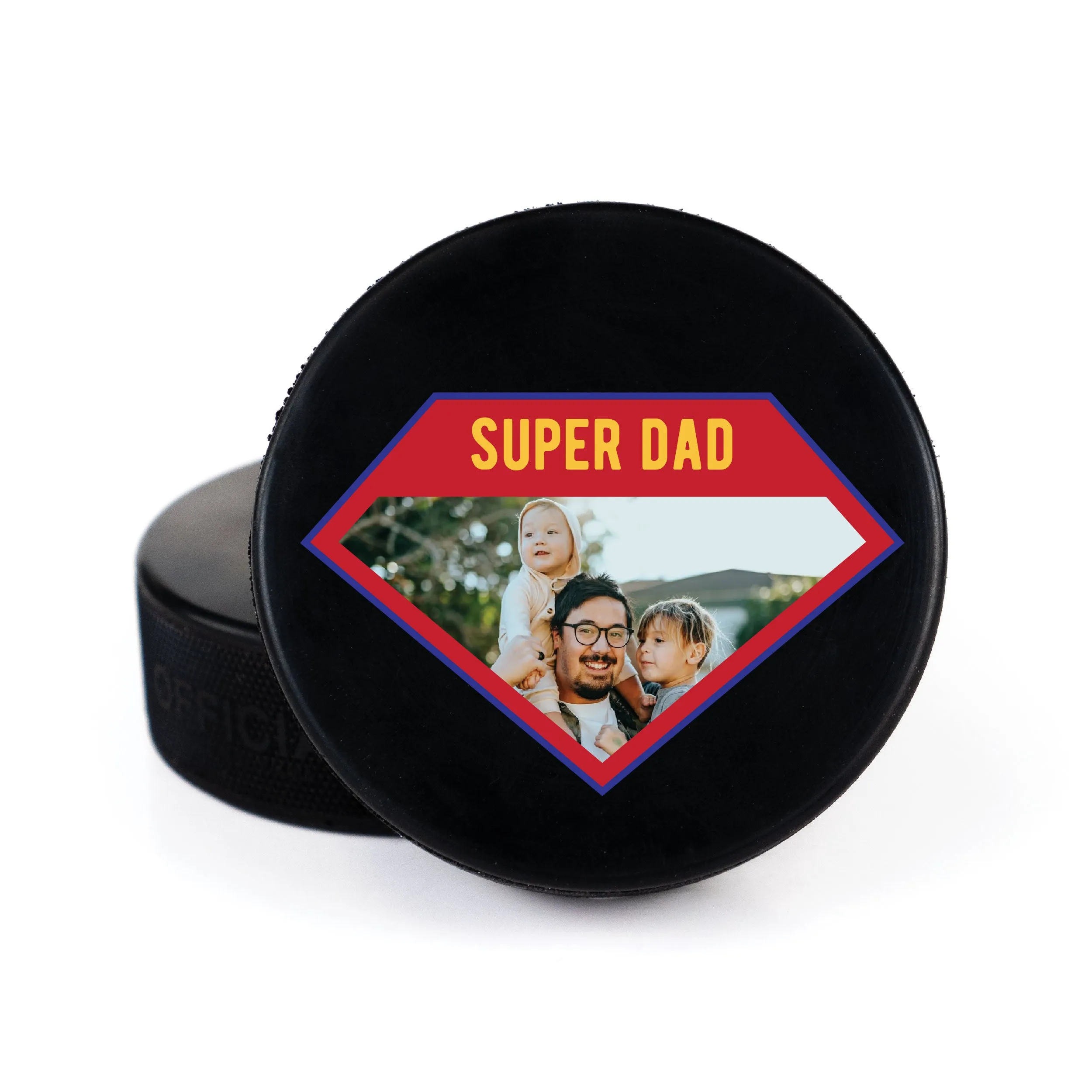 Father's Day Line Message, Printed Hockey Puck