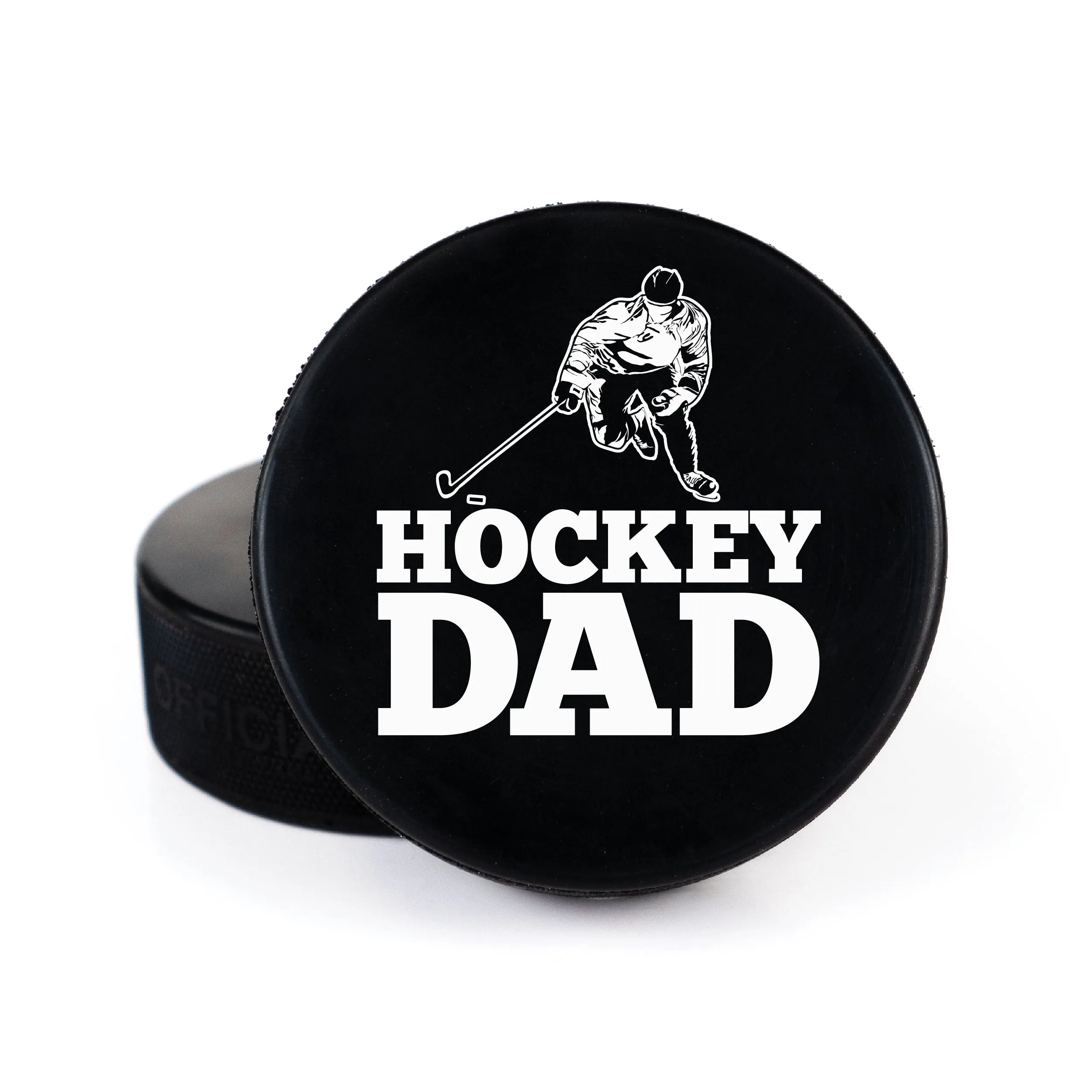 Father's Day Line Message, Printed Hockey Puck