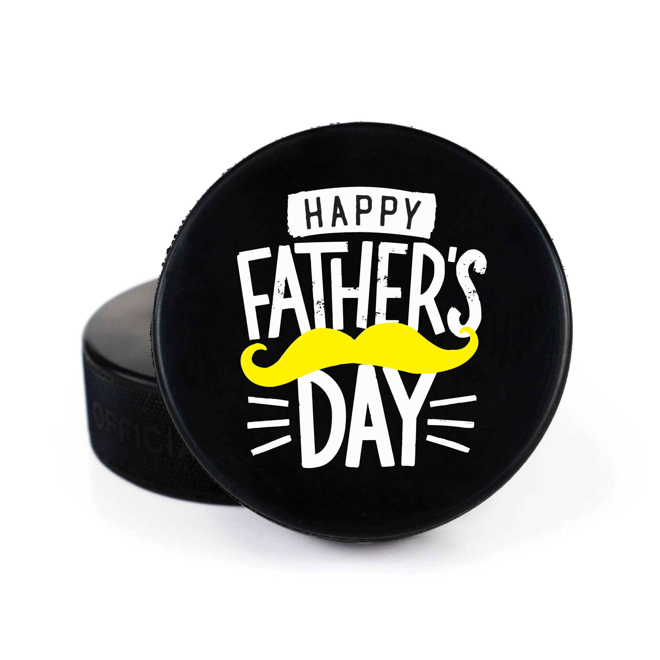 Father's Day Line Message, Printed Hockey Puck