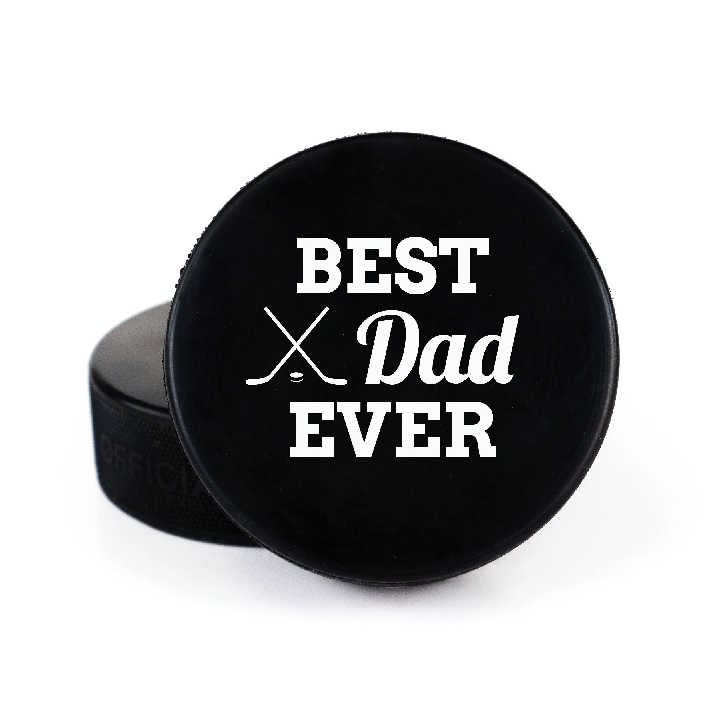 Father's Day Line Message, Printed Hockey Puck