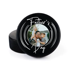 Father's Day Line Photo, Printed Hockey Puck