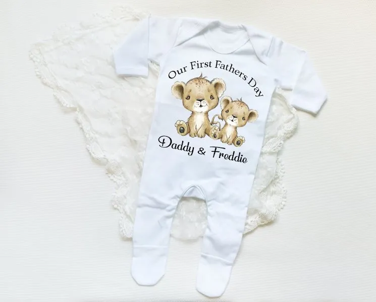 FATHERS DAY - Sleep Suit  -  Lion Print