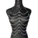 Faux Leather and Chain Body Harness with Adjustable Fit