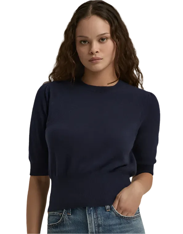 Favorite Daughter - The Elena Cashmere Top - Navy
