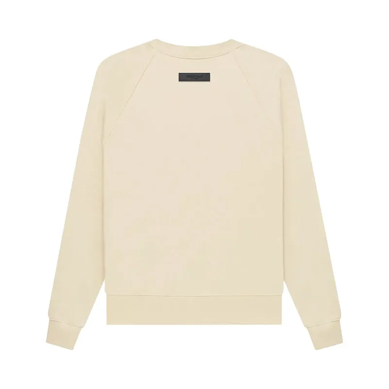 FEAR OF GOD ESSENTIALS LOGO CREW NECK SWEAT EGG SHELL COLOR