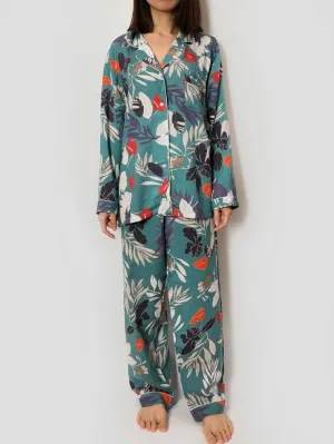 Floral Print Long Pajama Set
