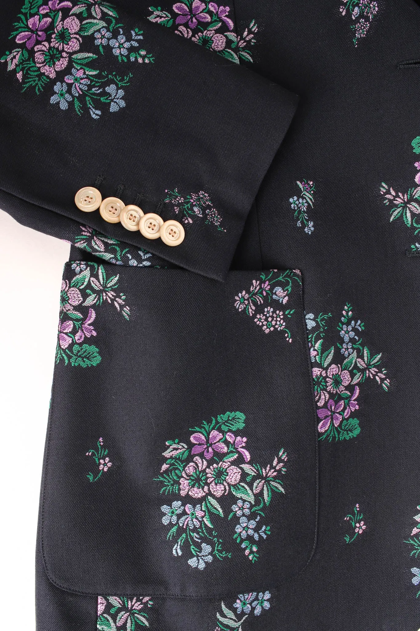 Floral Wool Blend Blazer