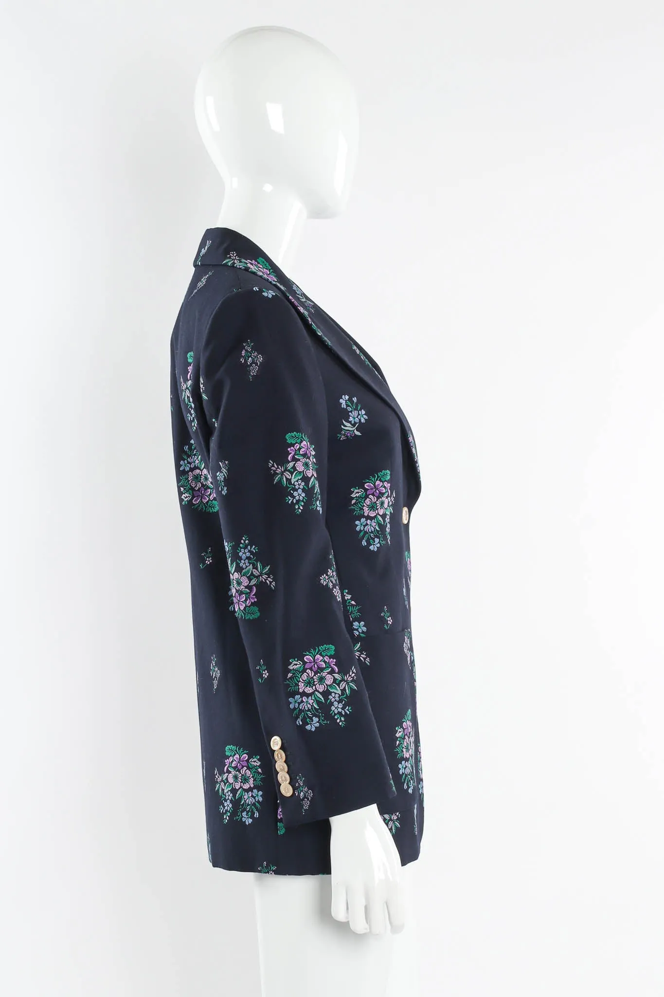 Floral Wool Blend Blazer