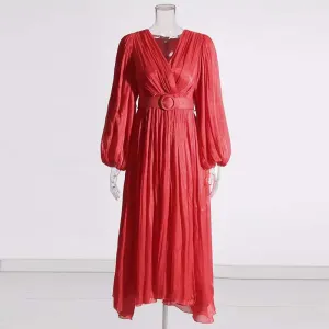 FLOWY WRAP STYLE DRESS
