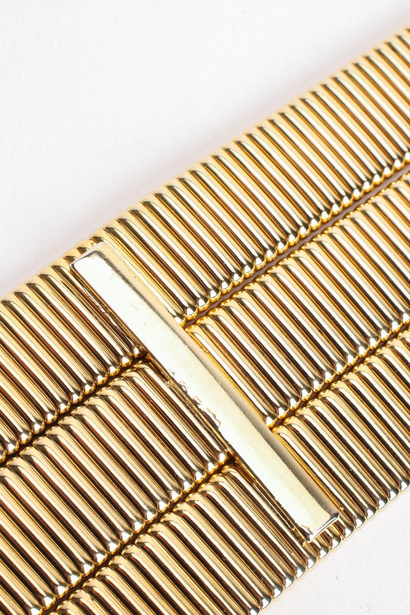Fluted Cabochon Buckle Belt