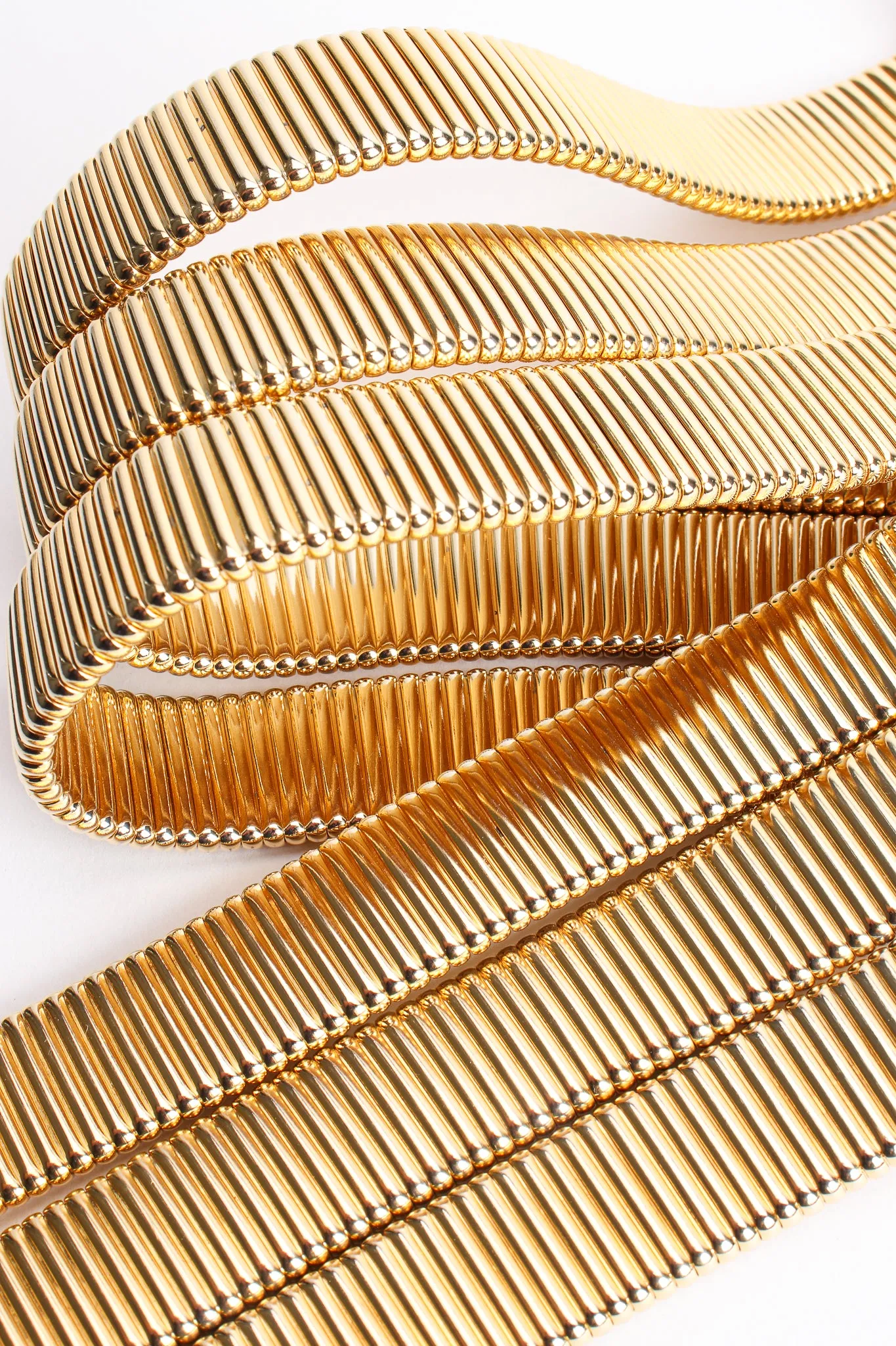 Fluted Cabochon Buckle Belt