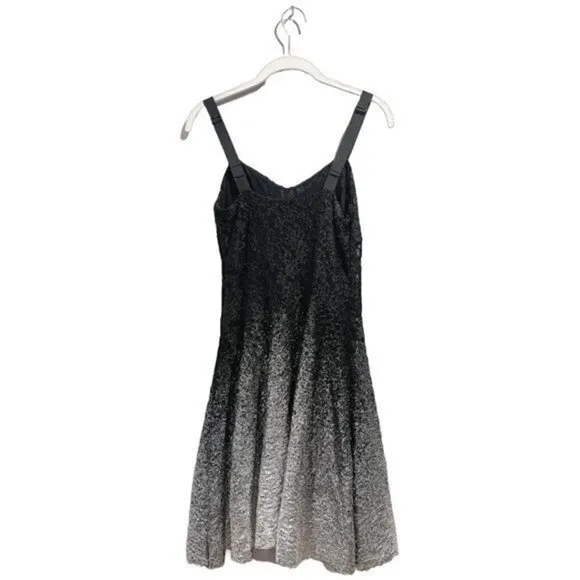 free people | black &amp; silver ombre foil sparkle mini dress | small